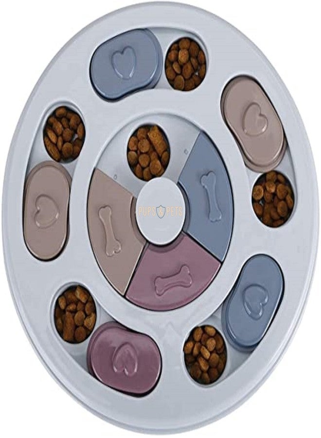 Pups&Pets لعبة ألغاز للكلاب من Pups&Pets لتوزيع المكافآت، لعبة لتدريب الذكاء وتناول الطعام ببطء، وعاء تغذية مانع للانزلاق مصمم للكلاب والقطط متوسطة وكبيرة الحجم، قطعة واحدة. - Image 1